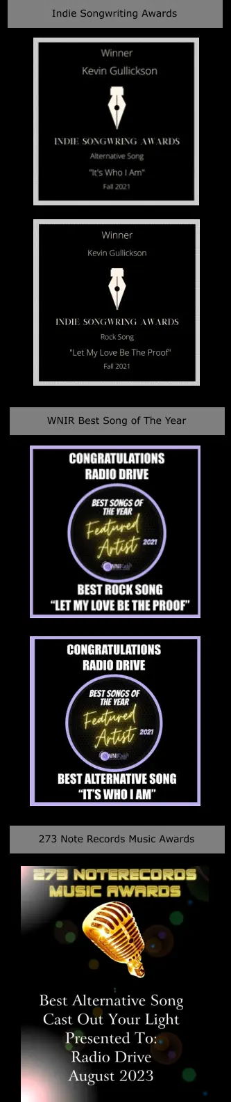 Indie Songwriting Awards WNIR Best Song of The Year 273 Note Records Music Awards